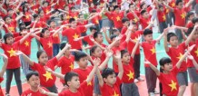 Áo cờ đỏ sao vàng trường tiểu học THCS ngôi sao Hà Nội
