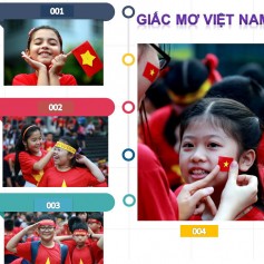 Áo cờ Việt Nam trường tiểu học Nguyễn Văn Trỗi